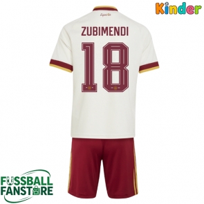 Spanien Martin Zubimendi #18 Replik Auswärtstrikot Kinder WM 2026 Kurzarm (+ Kurze Hosen)